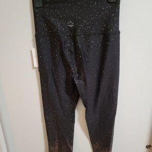 Beyond Yoga Athletic Leggings - Black & Gunmetal Metallic